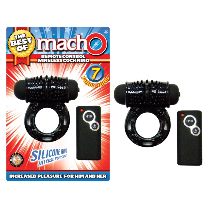 THE BEST OF MACHO REMOTE CONTROL WIRELESS COCKRING-BLACK - Click Image to Close