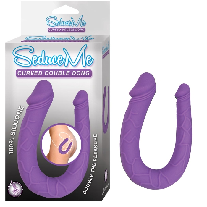 SEDUCE ME CURVED DOUBLE DONG-PURPLE