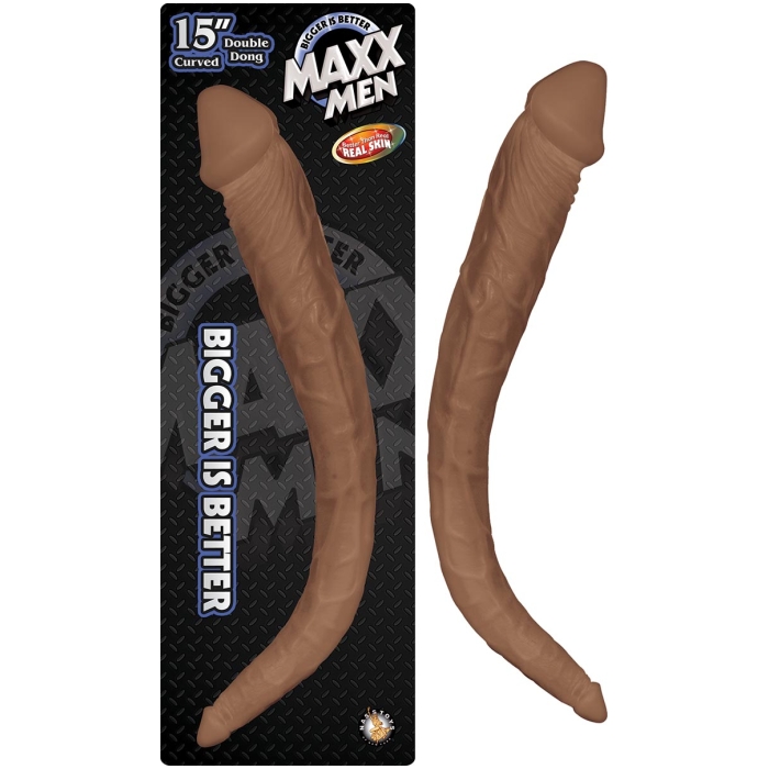 MAXX MEN 15" CURVED DOUBLE DONG-BROWN