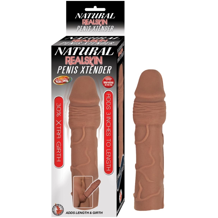 NATURAL REALSKIN PENIS XTENDER-BROWN - Click Image to Close