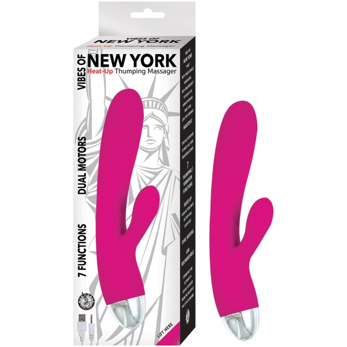 VIBES OF NEW YORK HEAT-UP THUMPING MASSAGER-PINK