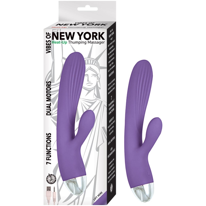 VIBES OF NEW YORK HEAT-UP THUMPING MASSAGER-PURPLE