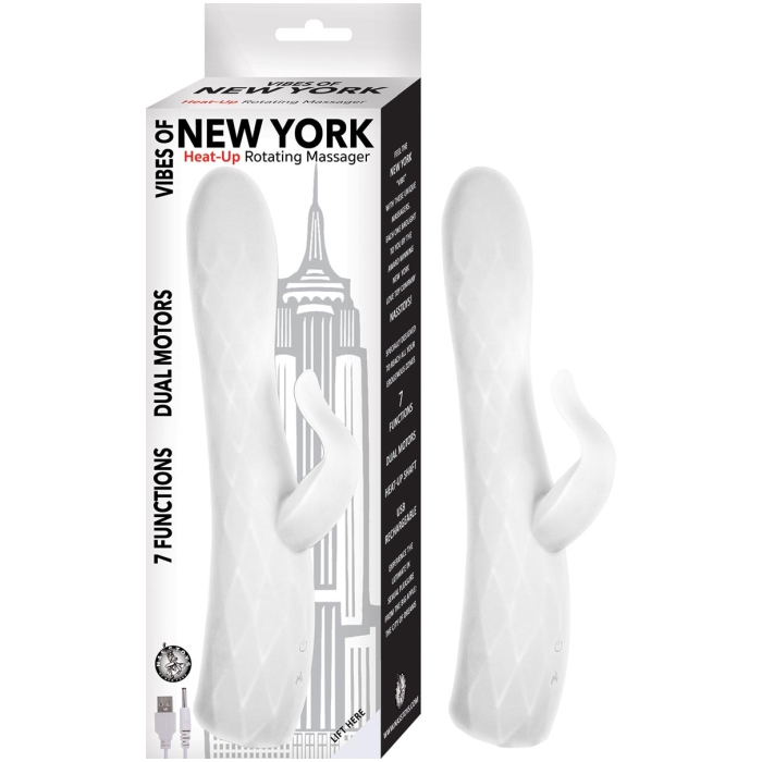 VIBES OF NEW YORK HEAT-UP ROTATING MASSAGER-WHITE