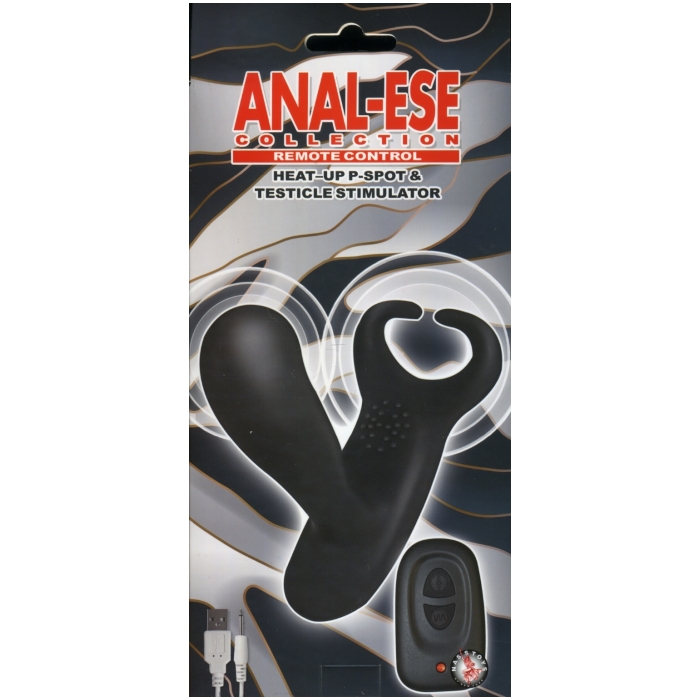 ANAL-ESE REMOTE P-SPOT AND TESTICLE STIMULATOR - BLACK - Click Image to Close