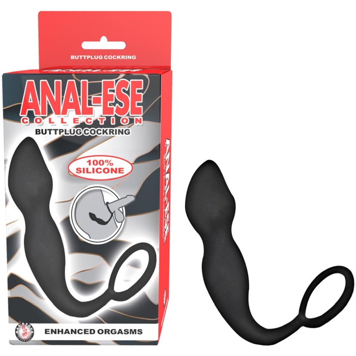 ANAL-ESE COLLECTION BUTTPLUG COCKRING-BLACK