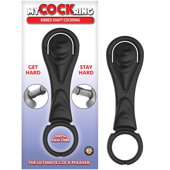 MY COCKRING RIBBED SHAFT COCKRING-BLACK