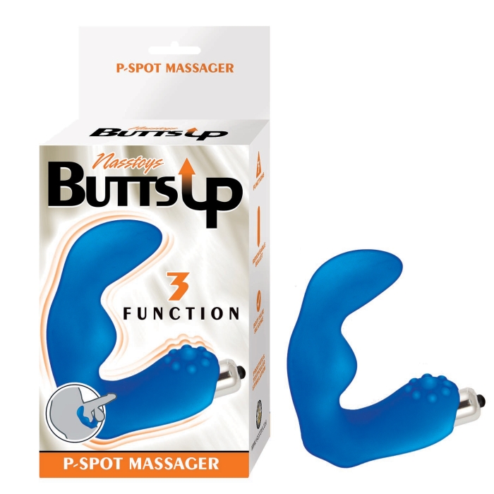 BUTTS UP P-SPOT MASSAGER-BLUE - Click Image to Close