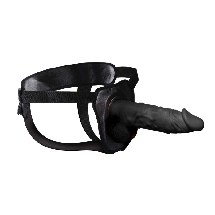 ERECTION ASSISTANT HOLLOW STRAP-ON 9.5"-BLACK - Click Image to Close
