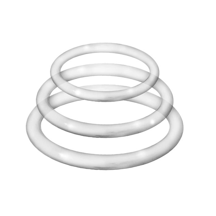 ENHANCER SILICONE COCKRINGS-CLEAR - Click Image to Close