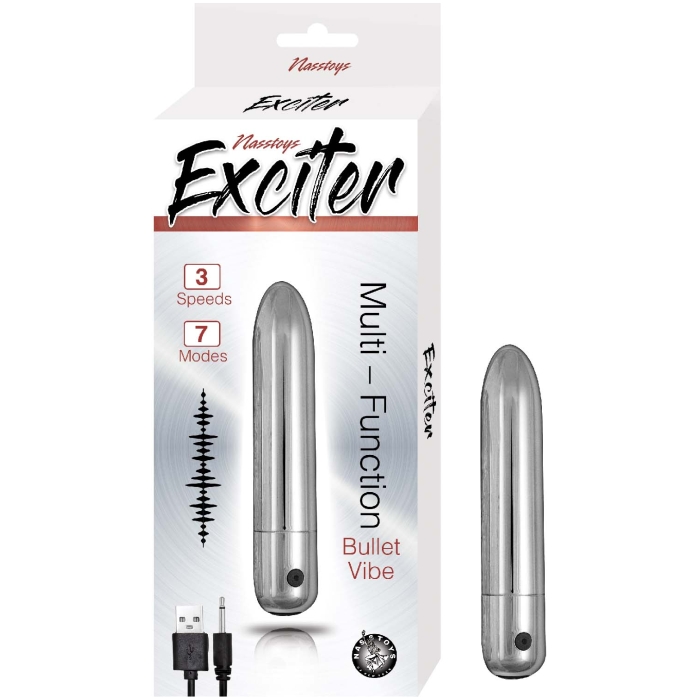 EXCITER MULTI FUNCTION BULLET VIBE-SILVER - Click Image to Close