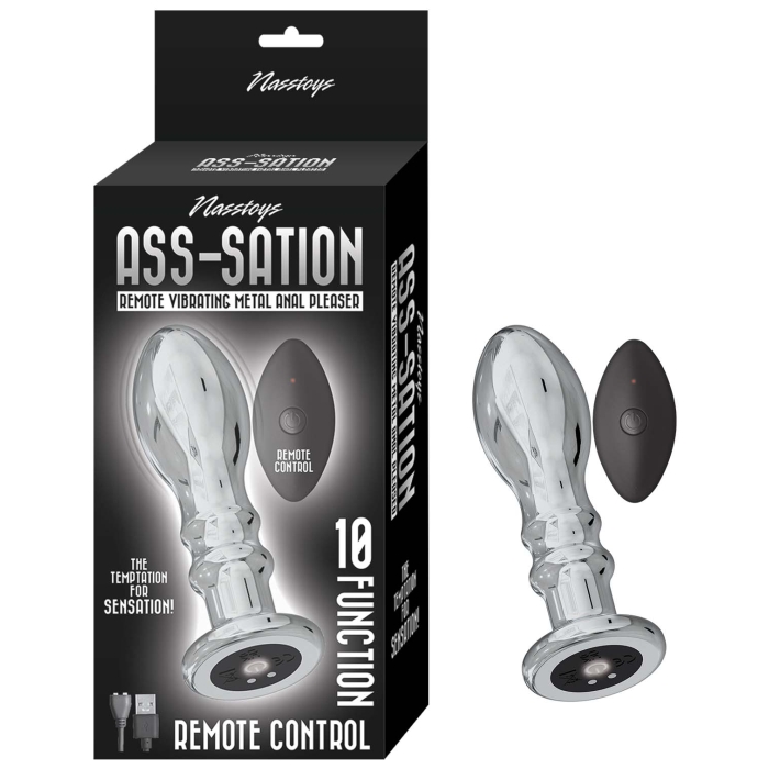 ASS-SATION REMOTE VIBRATING METAL ANAL PLEASER-SILVER