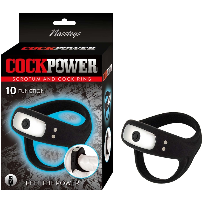 COCKPOWER SCROTUM AND COCK RING-BLACK