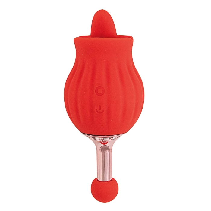 CLIT-TASTIC ROSE BUD DUAL MASSAGER-RED