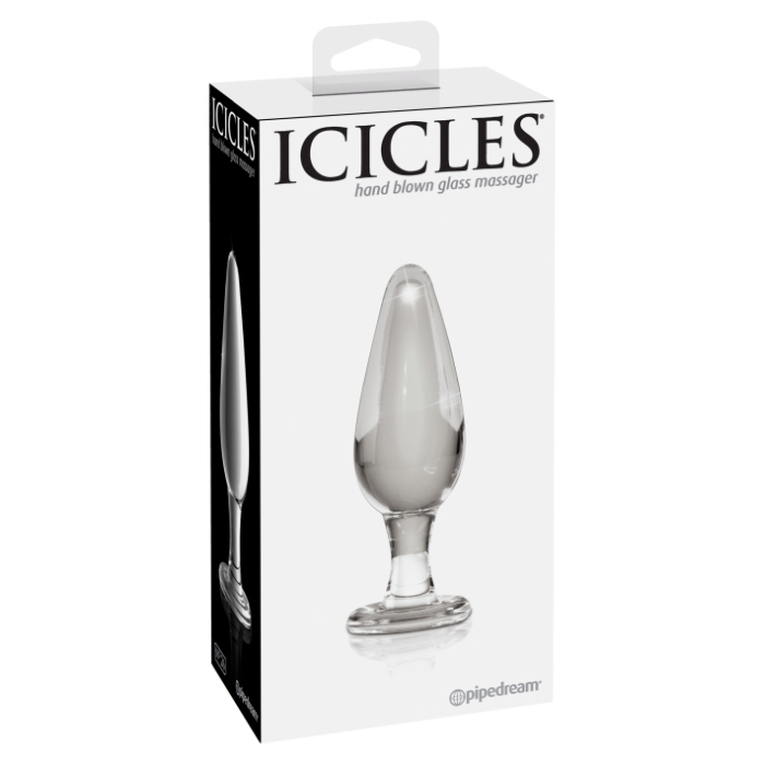 ICICLES N 26 - HAND BLOWN GLASS MASSAGER / CLEAR - Click Image to Close