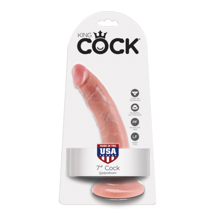 KING COCK 7IN COCK - FLESH - Click Image to Close