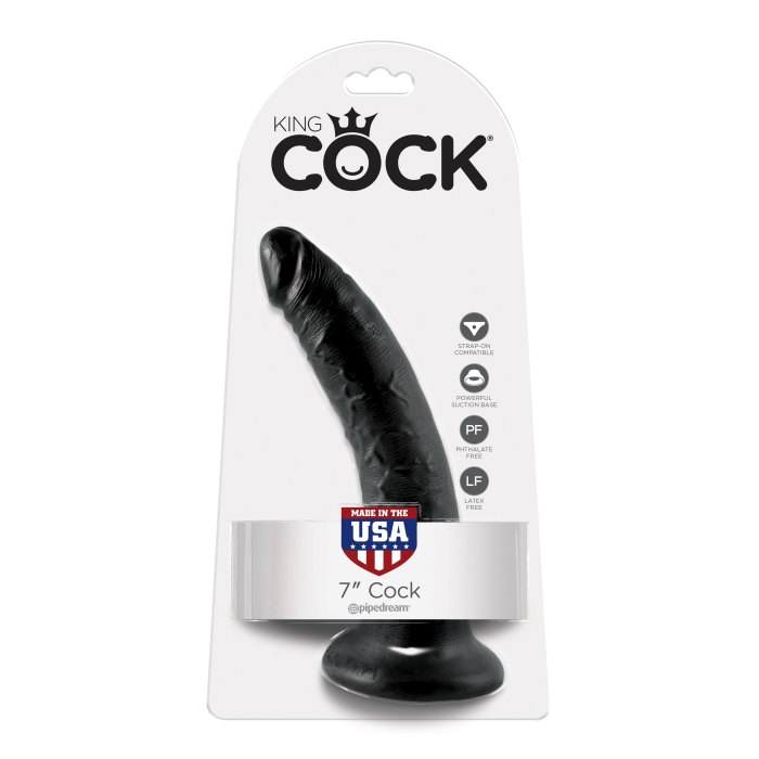 KING COCK 7IN COCK - BLACK - Click Image to Close