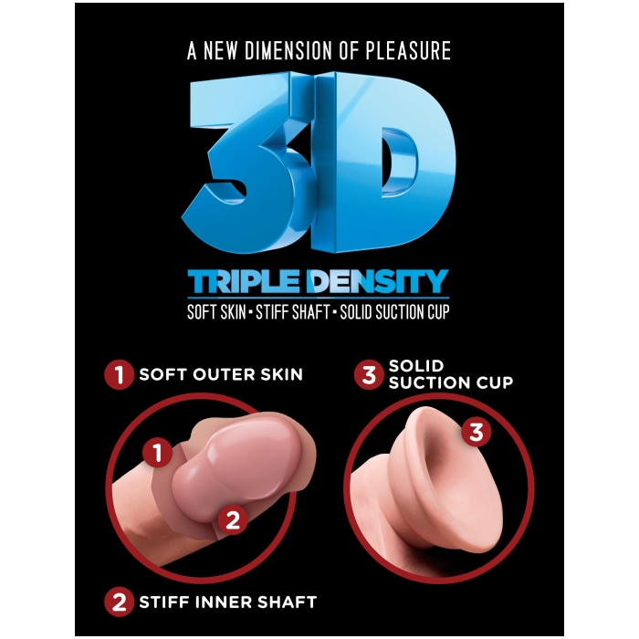 KING COCK PLUS 7" TRIPLE DENSITY COCK - LIGHT - Click Image to Close