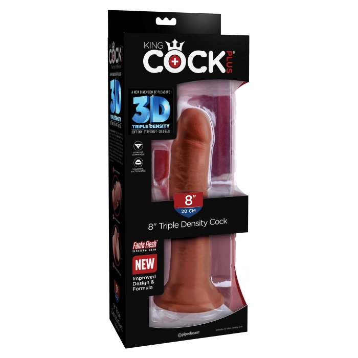 KCP 8" TRIPLE DENSITY COCK - BROWN - Click Image to Close