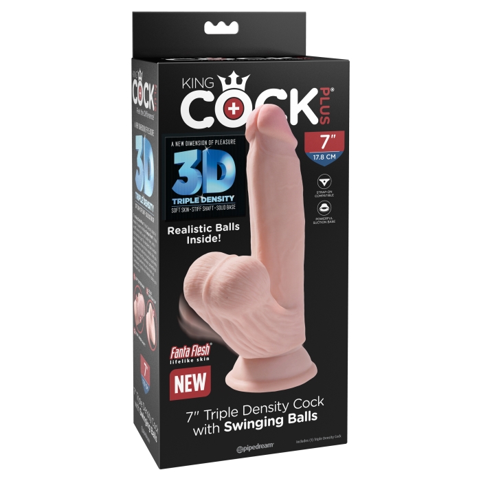 KCP 7" TRIPLE DENSITY COCK WITH SWINGING BALLS - LIGHT