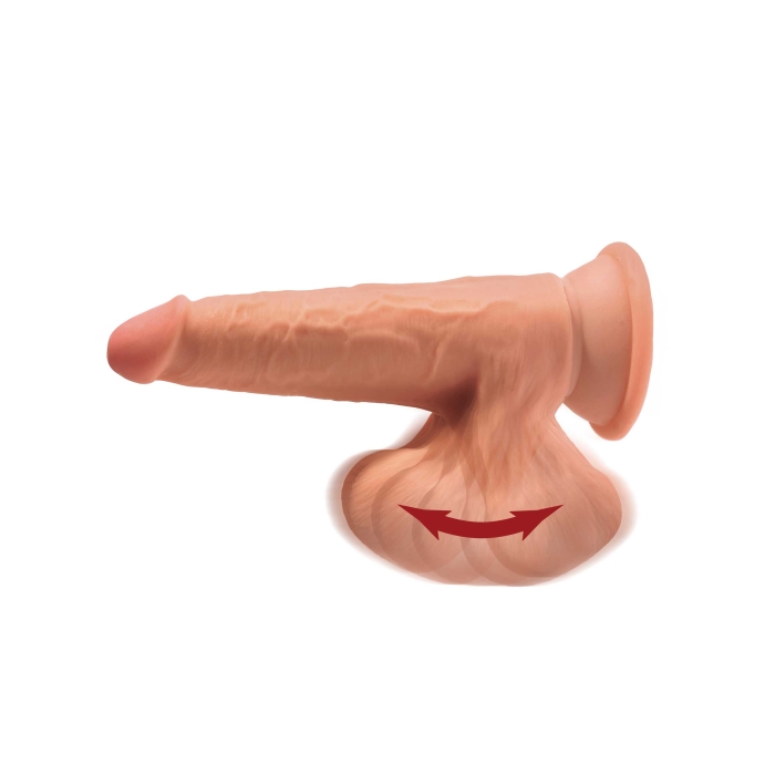 KCP 7" TRIPLE DENSITY COCK WITH SWINGING BALLS - TAN - Click Image to Close