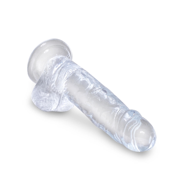 KING COCK CLEAR 7" W/ BALLS - CLEAR