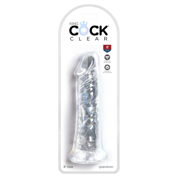 KING COCK CLEAR 8" - CLEAR