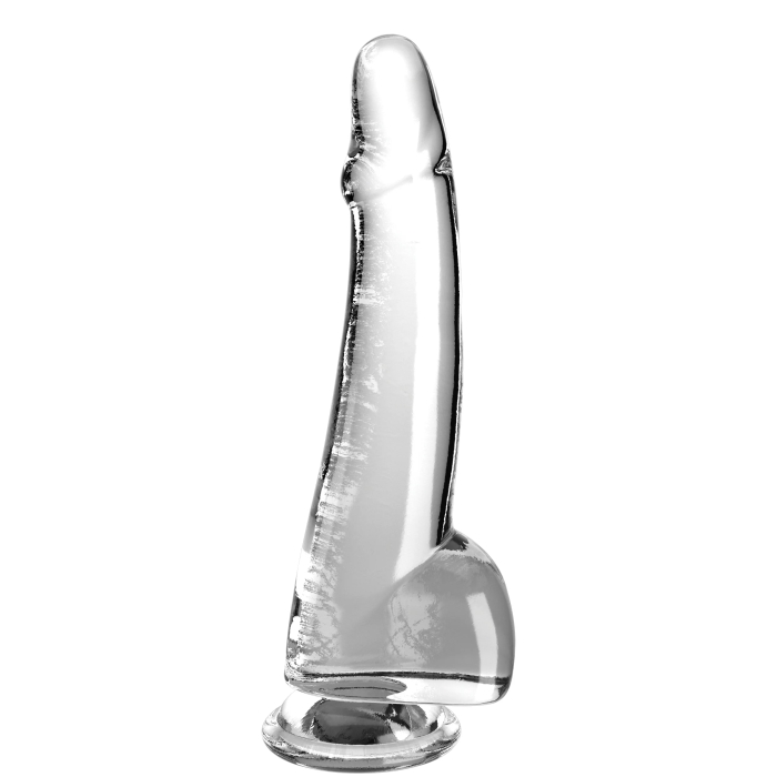 KING COCK CLEAR 10" W/ BALLS - CLEAR - Click Image to Close