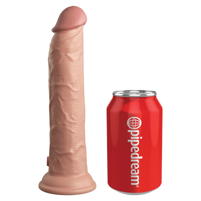 KING COCK ELITE 9" SILICONE DUAL DENSITY COCK - LIGHT - Click Image to Close