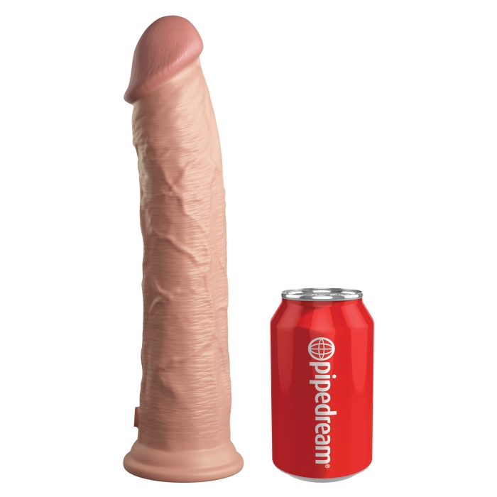 KING COCK ELITE 11" SILICONE DUAL DENSITY COCK - LIGHT - Click Image to Close
