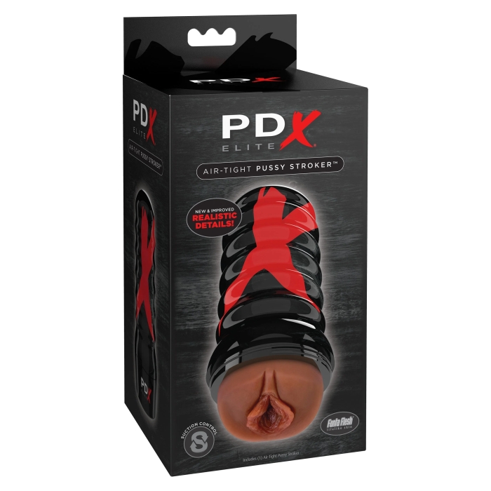 PUSSY STROKER 7.5" BROWN PDX ELITE AIR TIGHT