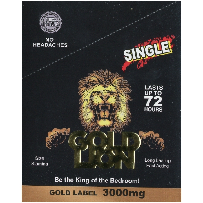 GOLD LION PILL BAG - 24 COUNT DISPLAY