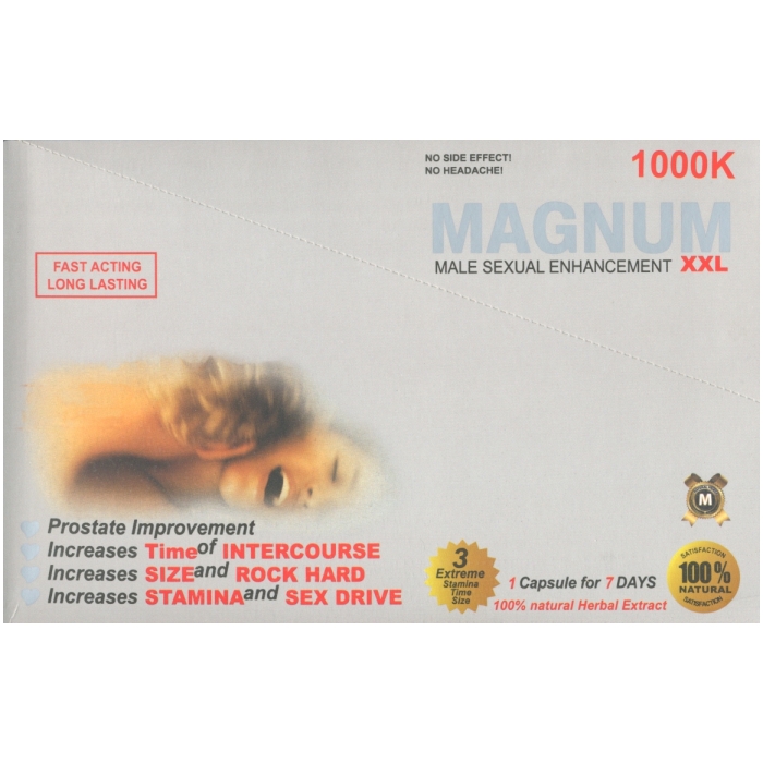 MAGNUM 1000K SILVER DOUBLE PILL - 24 COUNT DISPLAY