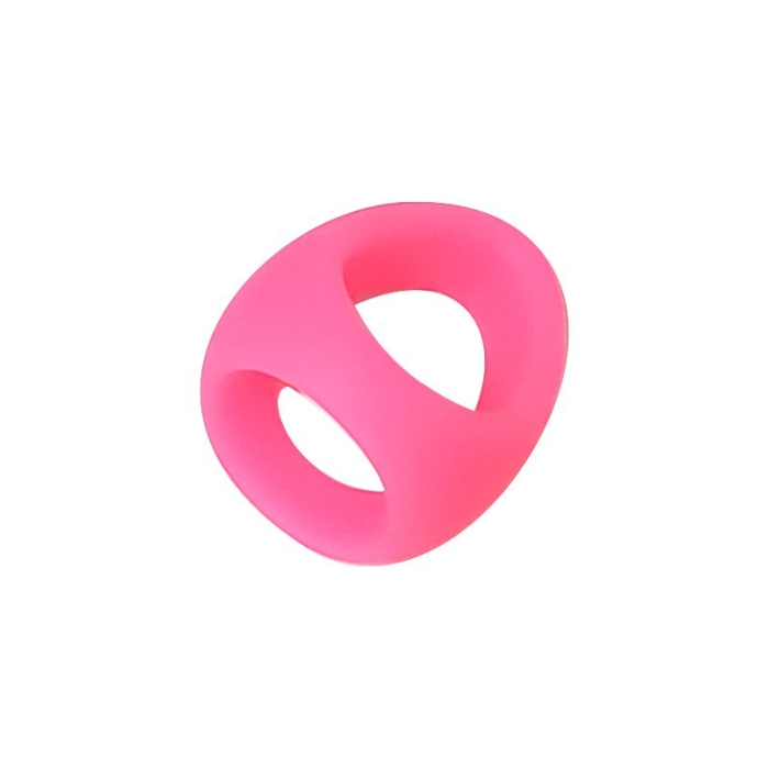 RAPTURE WATERDROP GLO COCK & BALL RING - PINK COTTON - Click Image to Close