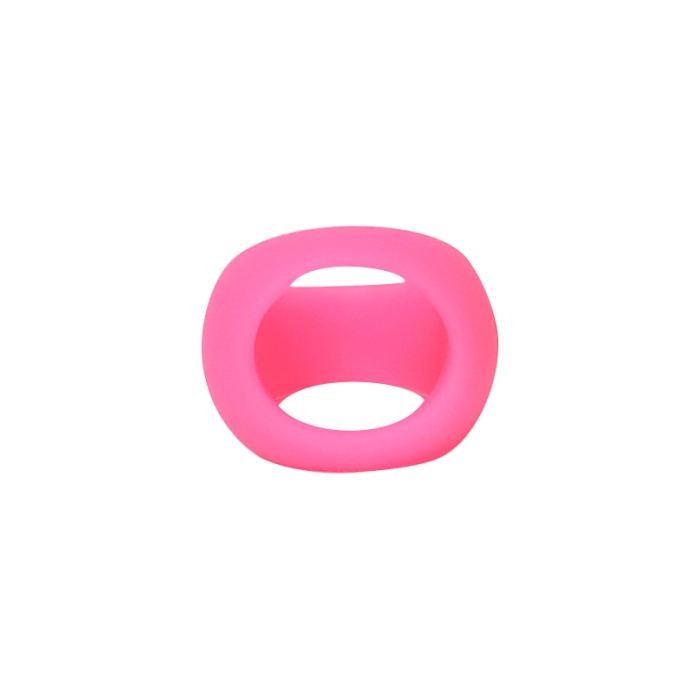 RAPTURE WATERDROP GLO COCK & BALL RING - PINK COTTON - Click Image to Close