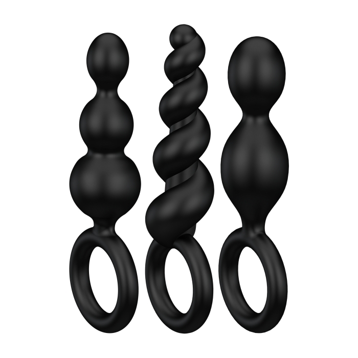 BOOTY CALL - SET OF 3 - BLACK - Click Image to Close
