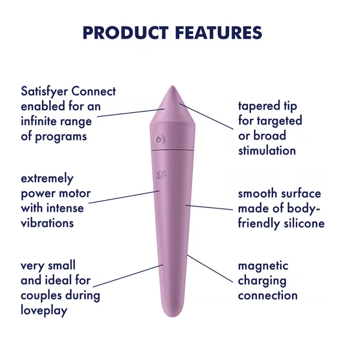 SATISFYER ULTRA POWER BULLET 8 - LILAC - Click Image to Close