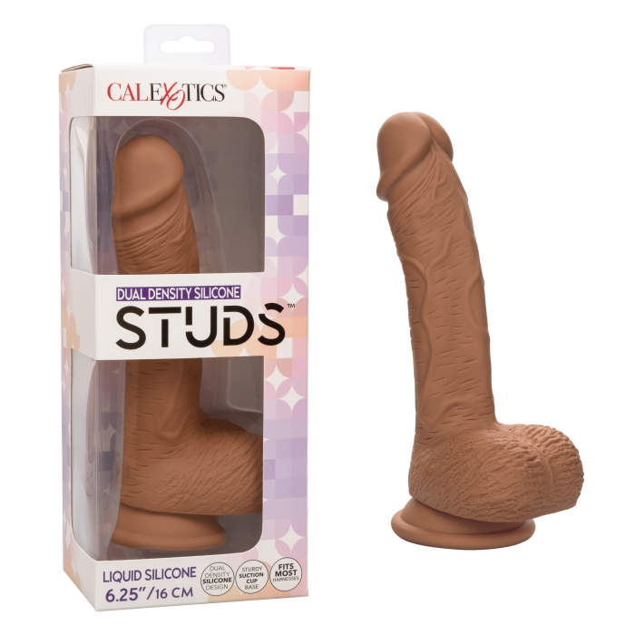 DUAL DENSITY SILICONE STUD 6.25" - BROWN - Click Image to Close