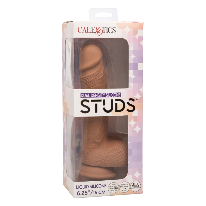 DUAL DENSITY SILICONE STUD 6.25" - BROWN - Click Image to Close