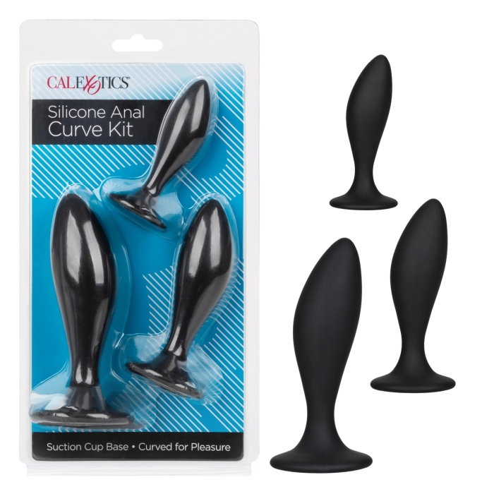 SILICONE ANAL CURVE KIT - BLACK