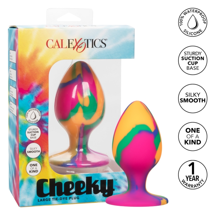 CHEEKY LARGE BUTT PLUG - TIE-DYE - Click Image to Close