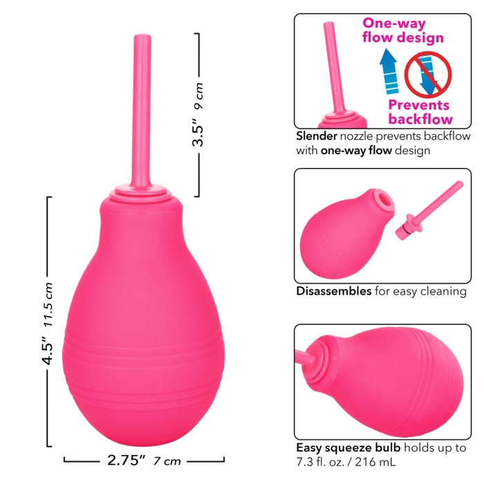 CHEEKY ONE-WAY FLOW DOUCHE - PINK - Click Image to Close