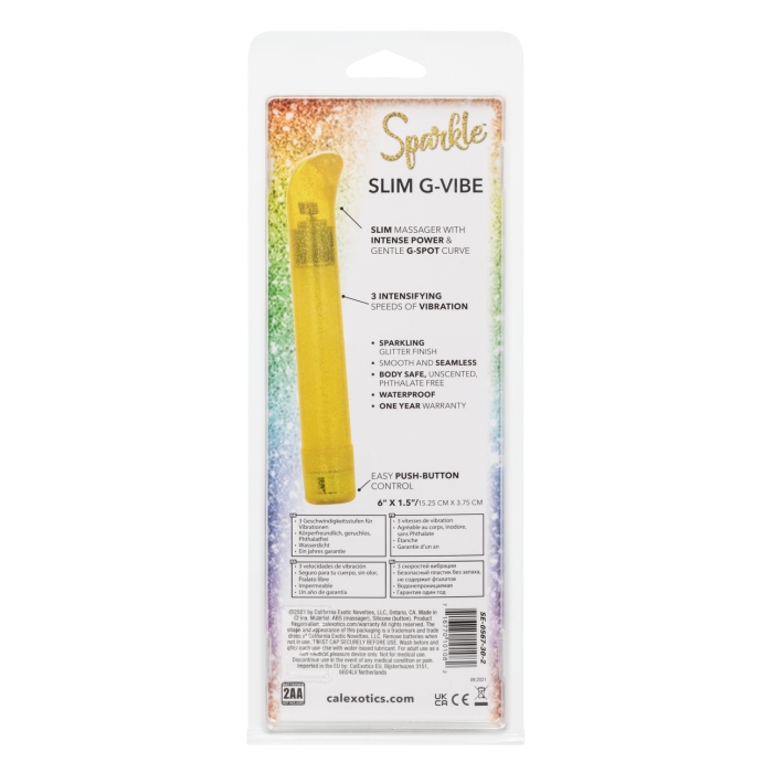 SPARKLE SLIM G-VIBE - YELLOW - Click Image to Close
