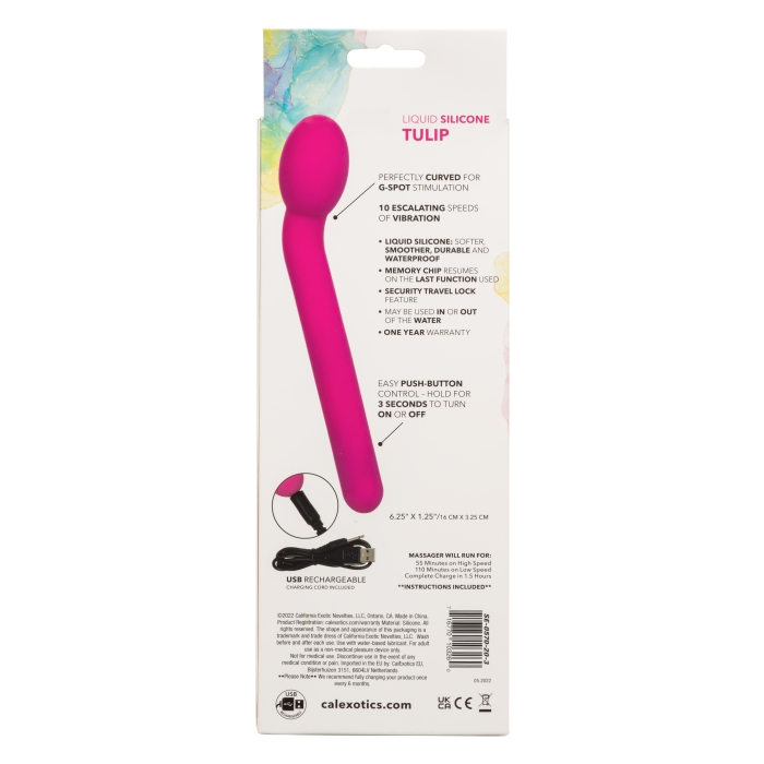BLISS LIQUID SILICONE TULIP 10X VIBE - PINK - Click Image to Close