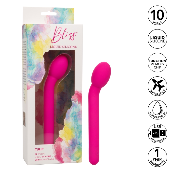 BLISS LIQUID SILICONE TULIP 10X VIBE - PINK