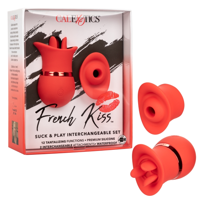 FRENCH KISS SUCK & PLAY 12X INTERCHANGEABLE SET - RED
