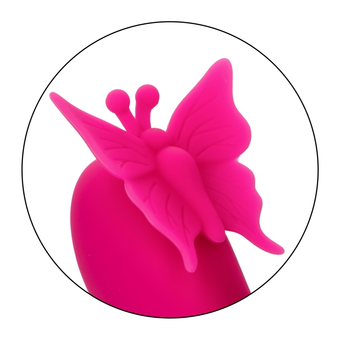 RECHARGEABLE BUTTERFLY KISS FLUTTER - PINK - Click Image to Close