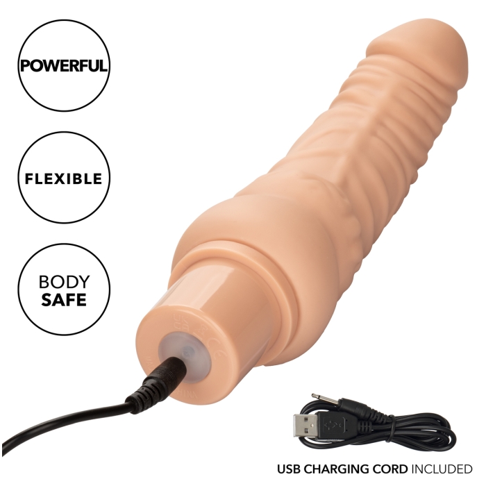 RECHARGEABLE POWER STUD CURVY VIBE - IVORY - Click Image to Close