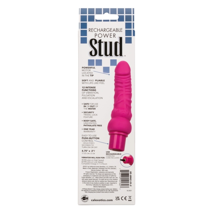 RECHARGEABLE POWER STUD CURVY VIBE - PINK