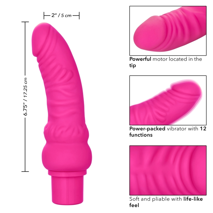 RECHARGEABLE POWER STUD CURVY VIBE - PINK