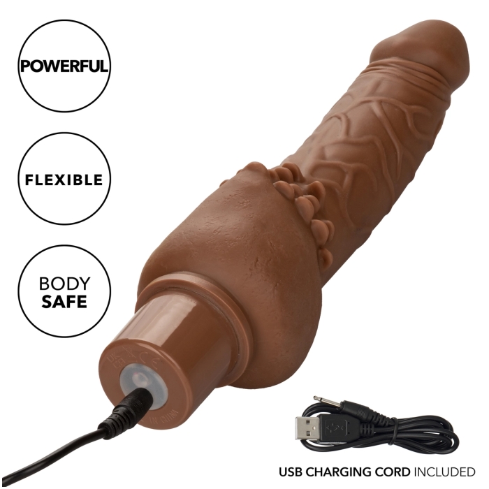RECHARGEABLE POWER STUD CLITERRIFIC - BROWN